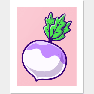 Turnip Vegetable Cartoon Posters and Art